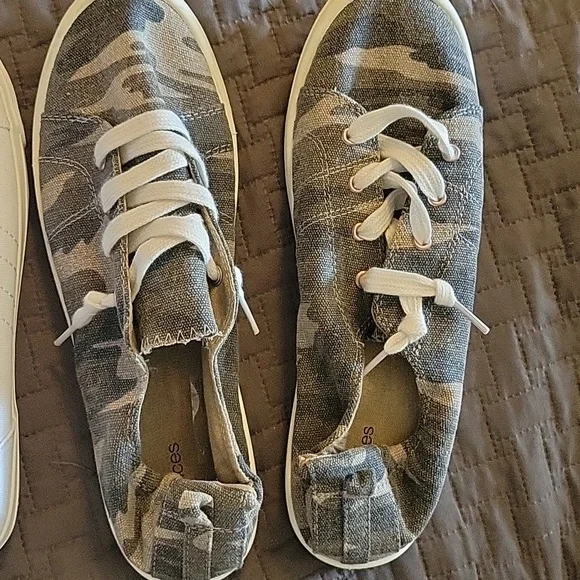 Maurices Shoes Maurice Shoes Women Pair White Camo Brand - Main Image